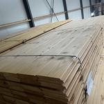 Ca. 72x Douglas wisselsponning/halfhoutsrabat, 18x190mm, lengte 400cm